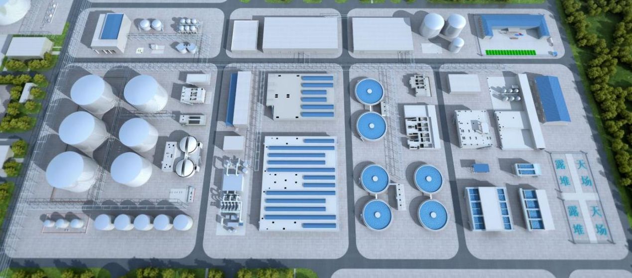 Aerial rendering of the petrochemical facility site